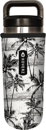 Vista 12 de Funda de neopreno para botella de agua Koverz, funda de neopreno, se ajusta a botellas de agua de 24-30 oz, lavable y reutilizable, tamaño grande