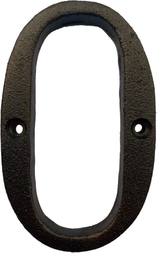 Vista 32 de BetLight Número de casa de hierro fundido de 5.5 pulgadas de alto, números de dirección de casa sólidos, elegante acabado marrón negro, fácil