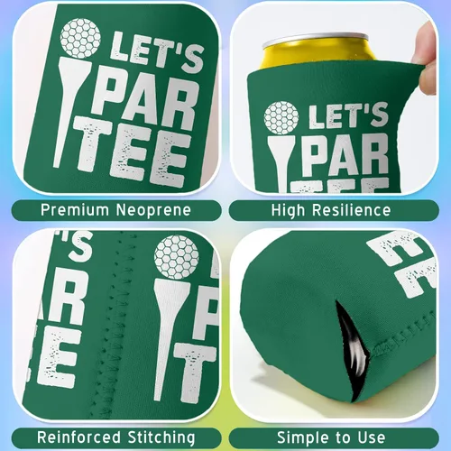 Vista 6 de Enfriador de latas de golf, despedidas de soltero de golf para mujeres y hombres, aislante de neopreno para cerveza acogedora a granel para bodas