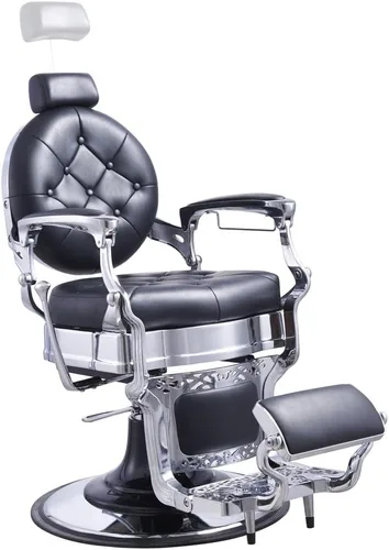 Vista 3 de Silla de peluquería resistente para hombre. Silla hidráulica para peluquería, Vanquish