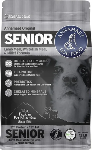 Vista 8 de Annamaet Original Senior - Alimento seco para perros (cordero, pescado blanco y mijo), bolsa de 5 libras