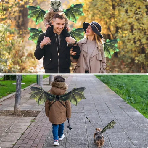 Vista 7 de Maiwaput Elastic Dinosaur Mask Toy Set, Dino Mask Party Halloween Cosplay Costume Dress Up for Kids & Adults