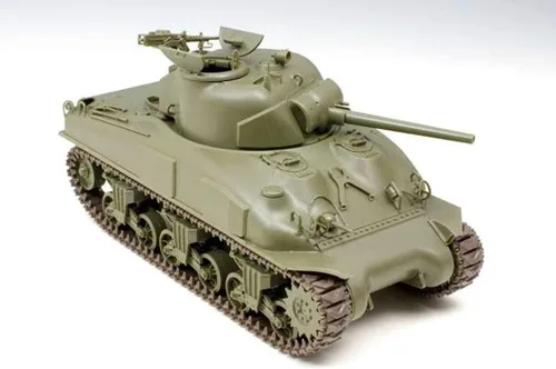 Vista 5 de Asuka Modelo 35-022 1/35 US Army M4A1 Sherman Modelo tardío con cortador de fila de setos Modelo de plástico
