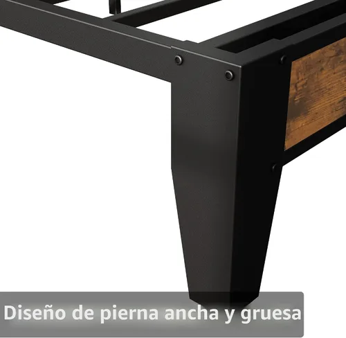 Vista 7 de ANCTOR Base de cama tamaño individual, cabecera tapizada capitonada con almacenamiento integrado y tomas de corriente, marco de metal resistente