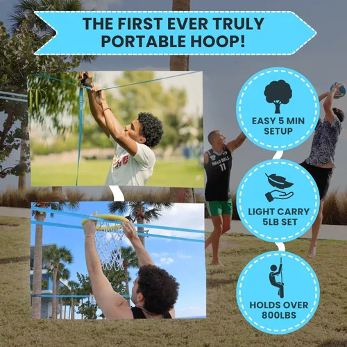 Vista 6 de HALO BALL Aro de baloncesto portátil con altura ajustable – Juega el juego flotante al aire libre en la playa, césped, patio trasero, piscina