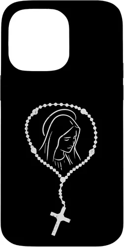 Vista 55 de iPhone 16 Rosario Virgen María Dios Jesús Fe Religioso Católico Estuche de Regalo