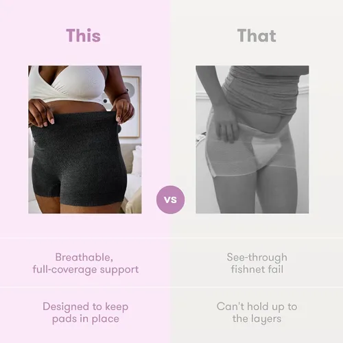 Vista 6 de Frida Mom Postpartum Underwear, Disposable Boyshort Panties, Seamless, Stretch Support, New Mom Essentials