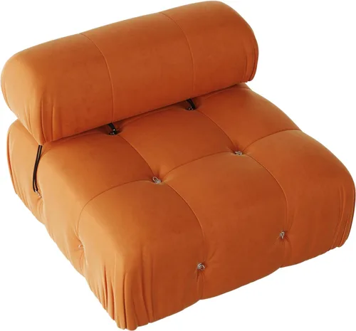 Vista 18 de WJShome Sofá modular modular de 103.95 pulgadas, sofá convertible de terciopelo de 3 plazas minimalista para sala de estar, sofá moderno y grande