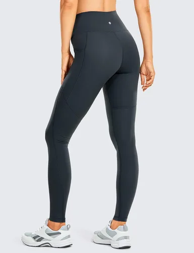 Vista 2 de CRZ YOGA Leggings de entrenamiento con sensación desnuda para mujer de 28 pulgadas, cintura alta con bolsillos y control de abdomen