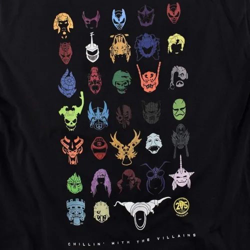 Vista 6 de Power Rangers Chillin' con los villanos camiseta y pegatinas
