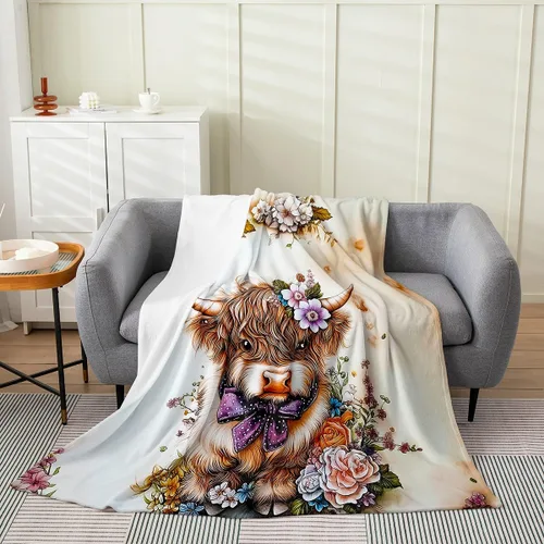 Vista 19 de Erosebridal American Flag Throw Blanket 40x50 Inch Sofa Bed Couch Decor,Rustic Deer Hunting Fleece Blanket for Kids Boys Girls,Farmhouse Cabin Bed