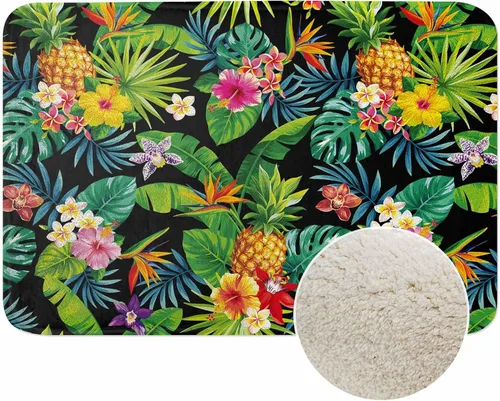 Vista 34 de Tapete de baño con flores abstractas para baño, diseño de peonía colorida, crisantemo, loto, magnífica, especial, tapete de baño, tapete de puerta