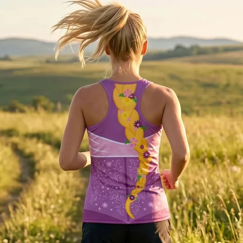 Vista 3 de Gone For a Run Camisetas sin mangas de rendimiento para mujer Vestido de princesa y de cuento de hadas para correr Varios diseños Todas