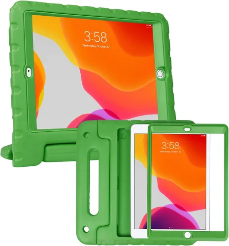 Vista 12 de HDE Funda para iPad de 9ª generación de 10.2 pulgadas para niños con protector de pantalla integrado a prueba de golpes con soporte de asa para Negro