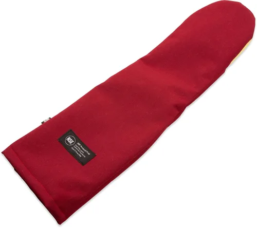 Vista 33 de San Jamar KT0215 Kool-Tek Manopla de protección para horno para temperatura convencional Nomex, 15" de longitud, rojo