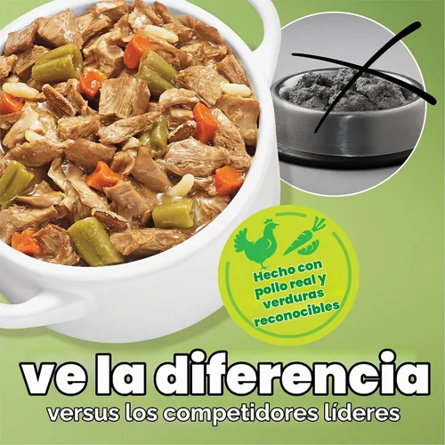 Vista 3 de Comidas preparadas Purina Beneful, comida para perro, paquete surtido, 10 onzas Tubo, paquete de 8
