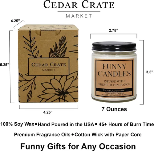 Vista 6 de Cedar Crate Market - Regalo de jubilación para mujer, hombre, profesor - Huele como el problema de alguien más ahora, divertida vela de jubilación