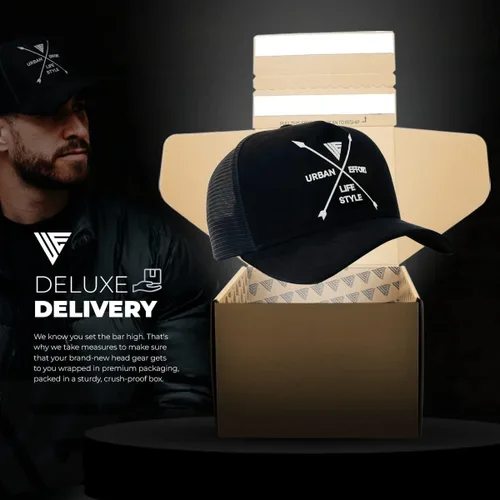Vista 135 de Urban Effort Gorra trasera de malla, para hombres y mujeres, gorra de béisbol de 5 paneles, gran cierre a presión para caza y senderismo