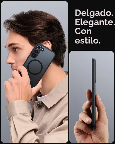 Vista 5 de Meifigno Magic Mag Series - Funda para Samsung Galaxy S23 Plus (6.6 pulgadas), compatible con MagSafe y protección de grado MIL, parte trasera mate
