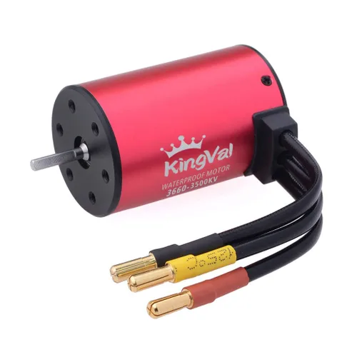 Vista 8 de KingVal Reemplazo 3660 1950KV Eje de motor sin escobillas impermeable 0.125 in compatible con 1/10 RC Car