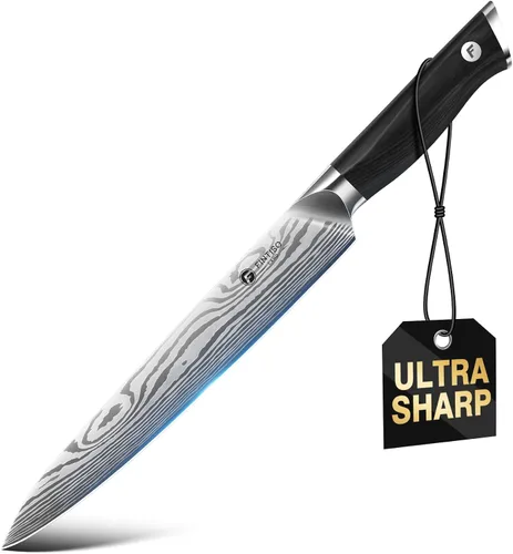 Vista 8 de FINTISO Cuchillo de filete de 7 pulgadas, cuchillo japonés súper afilado