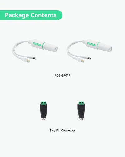 Vista 9 de LINOVISION Divisor POE impermeable DC12V, divisor de alimentación a través de Ethernet para exteriores de 10/100 Mbps, fuente de alimentación POE a