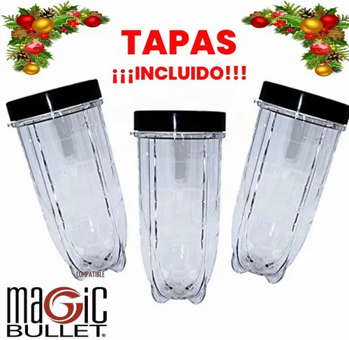 Vista 3 de Juego de 6 tazas de 16 onzas – 3 tazas de repuesto con tapas para batidora Magic Bullet incluidas