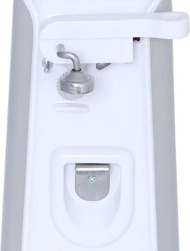 Vista 2 de Brentwood J-30W Abrelatas eléctrico alto con afilador de cuchillos y abrebotellas, color blanco