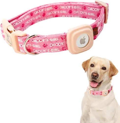 Vista 10 de Lionheart glory Airtag - Collar de perro de San Patricio para perros pequeños, collar verde ajustable de alta resistencia, collar de trébol