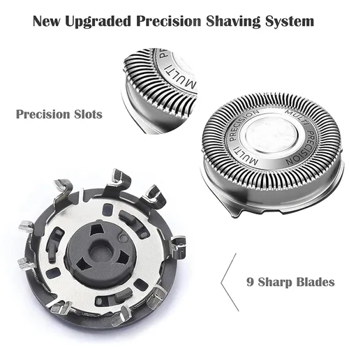 Vista 4 de Cabezales de repuesto SH50 para toda la cabeza, compatible con Phillip Shaver Series 5000 (S5xxx), S5xxx, PT8xx, PT7xx, 3 cuchillas de repuesto SH50