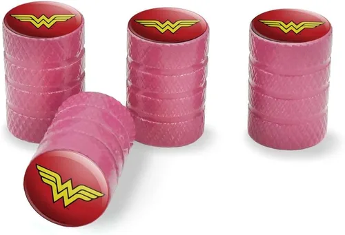 Vista 11 de GRAPHICS & MORE - Tapones para válvulas de llantas con el logotipo clásico de Wonder Woman