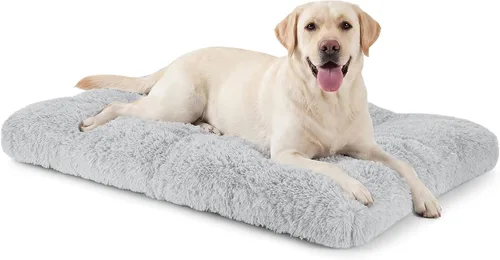 Vista 14 de JOEJOY - Almohadilla para cama para perro, cama de lujo lavable para perros, almohadilla suave antideslizante para perros pequeños, 23 x 18 Beige