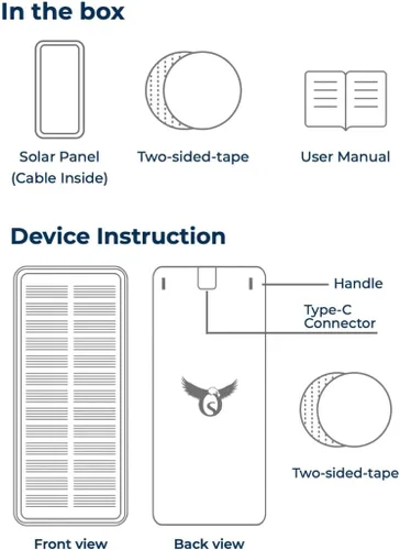 Vista 5 de Osprey - Cargador de panel solar para abridor de cortinas inteligente: rendimiento mejorado, fácil operación, soporte para carga con poca luz