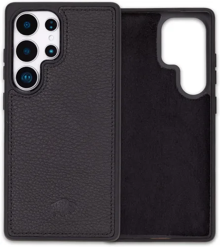Vista 27 de BLACKBROOK Funda de piel de alta calidad a presión compatible con Samsung Galaxy S24, elegante funda de cuero de grano completo con la máxima