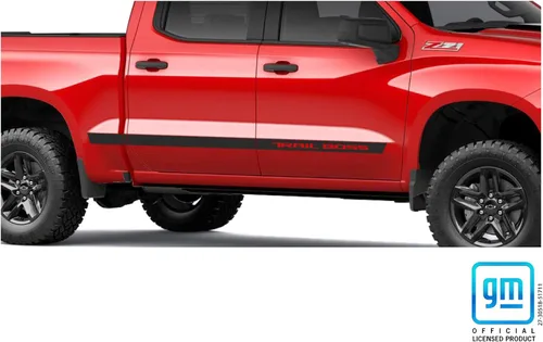 Vista 5 de Chevy Silverado - Calcomanías de cuerpo de cabina doble y cabina doble color negro mate con licencia GM 2019-2026