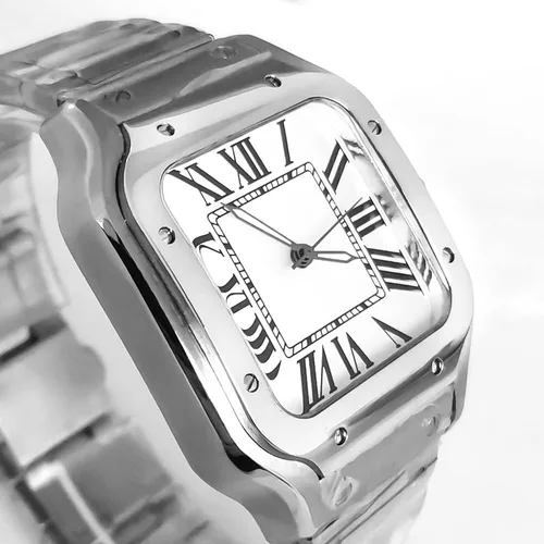 Vista 4 de Reloj de pulsera cuadrado de moda para hombre, 3ATM, impermeable, de acero sólido, MIYOTA 8215, relojes automáticos para hombre, viento automático