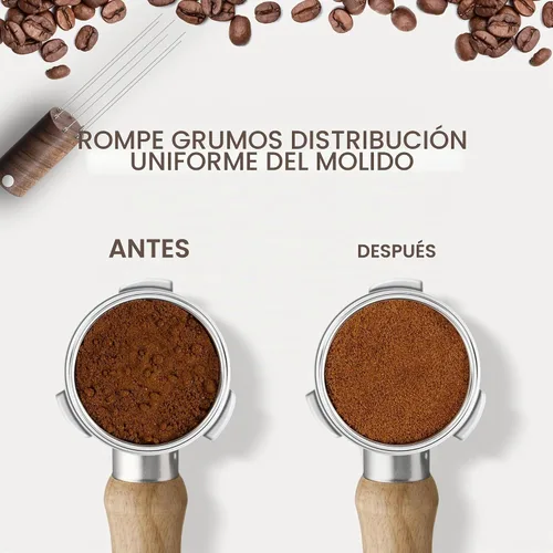 Vista 2 de WDT Tool - Agitadores de café expreso, distribuidor de café, herramientas de barista, herramienta de distribución de agujas de espresso para kit