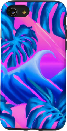 Vista 13 de iPhone 15 Hawaii Vaporwave Sunset Synthwave Hawaiian Case