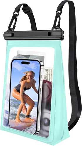 Vista 16 de Bolsa impermeable flotante para teléfono, [espacio expandible] IPX8 Bolsa seca impermeable para iPhone 16 15 14 13 Pro Max Samsung S25 S24 S23