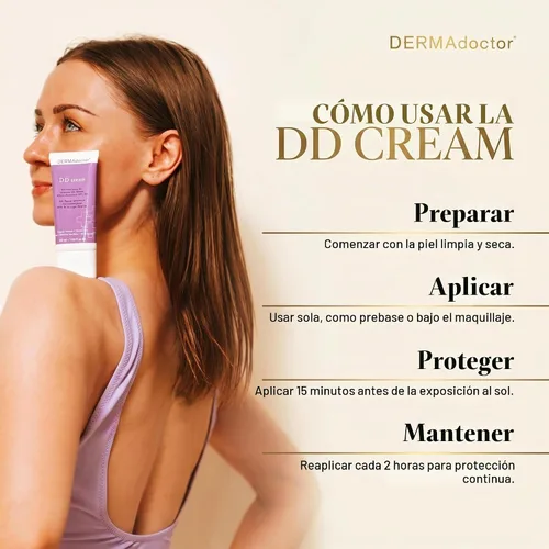 Vista 2 de DERMAdoctor DD Crema Hidratante Mineral Tintado SPF 30, 1.3 oz