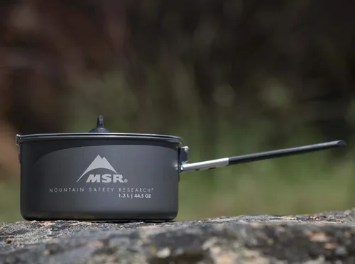 Vista 6 de MSR 1,3 litros antiadherente de cerámica recubierto solo camping cocina olla negro