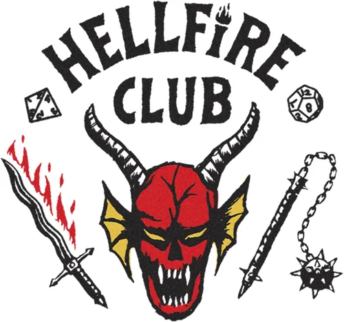 Vista 2 de Fifth Sun Camiseta de manga larga Stranger Things Welcome to The Hellfire Club para hombre