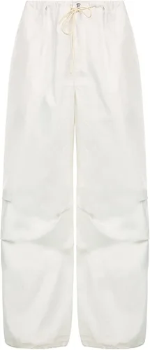 Vista 5 de UAURORAO Pantalones cargo sueltos de cintura baja para mujer, pantalones casuales holgados de pierna ancha con cordón, pantalones hippie jogger