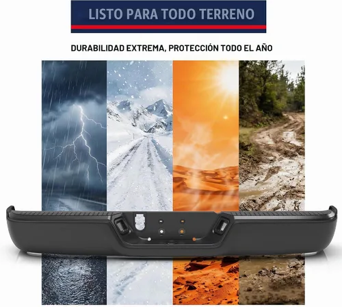 Vista 4 de MOSTPLUS Conjunto de parachoques trasero cromado compatible con Dodge Ram 09-18 1500/10-12 Ram 2500 3500 W/orificios de sensor de estacionamiento