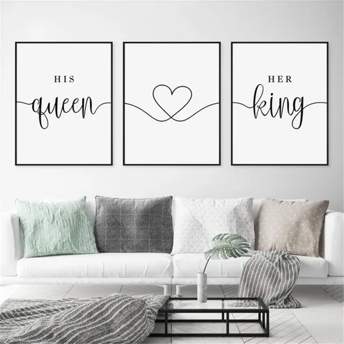Vista 12 de NATVVA Pósteres de lienzo blanco y negro con texto en inglés "Eat Pray Love", impresiones artísticas de 3 piezas con marco interior de madera