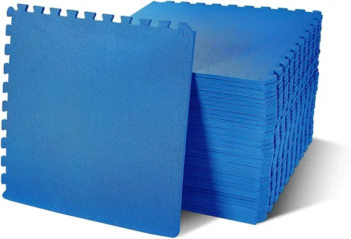 Vista 13 de BalanceFrom Tapete de ejercicio tipo rompecabezas con baldosas entrelazadas de espuma EVA para MMA – Ejercicio – Una pulgada de grosor, 24 pies
