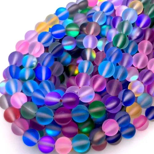 Vista 23 de Cuentas de ágata de pavo real natural de 0.236 in, cuentas redondas lisas de materiales de bricolaje, pulsera, collar, aretes, fabricación de joyas