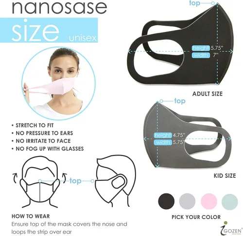 Vista 4 de Paquete de 4 máscaras faciales deportivas con capas de spandex para niños