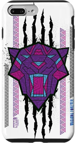 Vista 12 de Funda para iPhone 16 Marvel Black Panther: Wakanda Forever Tribal Logo Panther