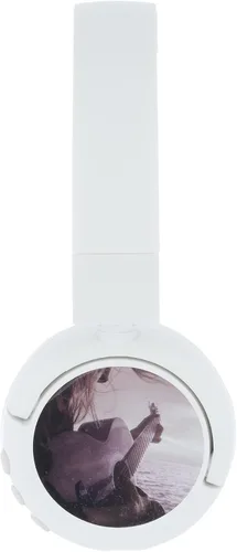 Vista 2 de BuddyPhones POP Fun Auriculares plegables Bluetooth para niños + micrófono, funciona con cable o inalámbrico, limitación de volumen SafeAudio